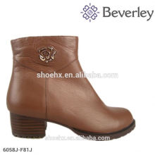 100% fully Italy import geuine leather women winter boot Wholesale cowhide leather ankle boot